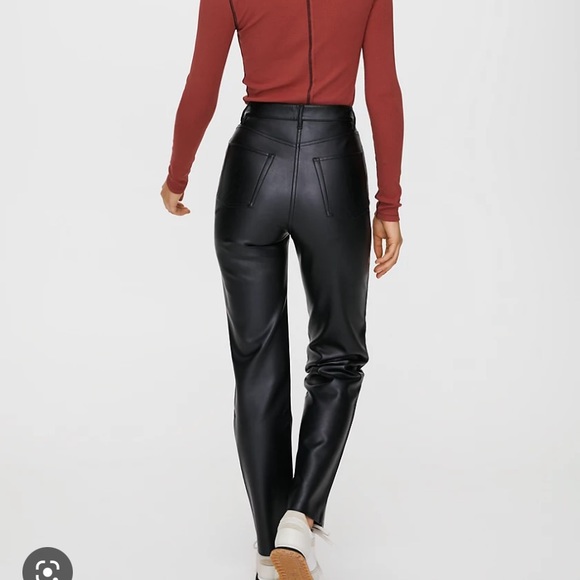 Aritzia Wilfred faux leather pants - Picture 2 of 6